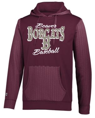 BEAVER BASEBALL RANGE MAROON MOISTURE WICKING HOODIE