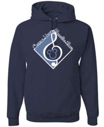 CV BAND MUSIC NOTE NAVY COTTON HOODIE