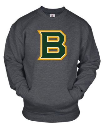 BLACKHAWK B GRAY POCKET CREWNECK