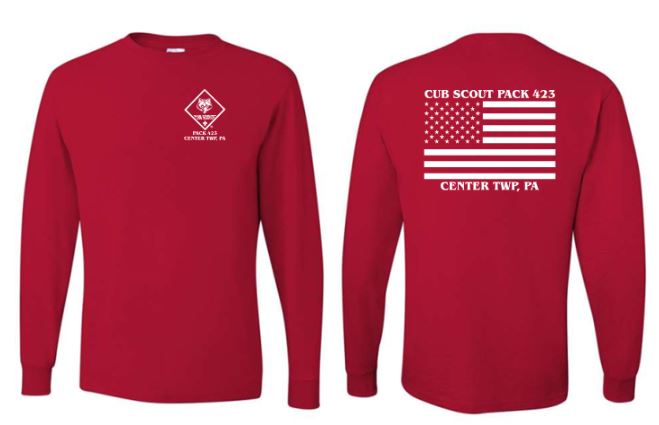 CUB SCOUT RED LONG SLEEVE TSHIRT