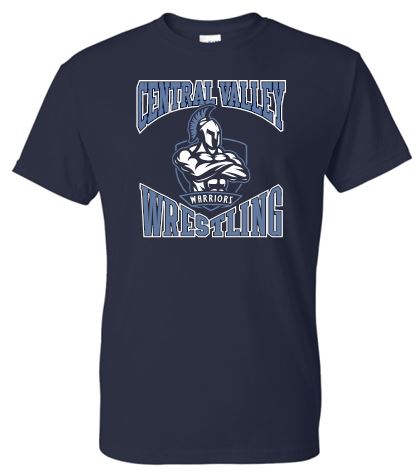 CV WRESTLING NAVY MOISTURE WICKING SHORT SLEEVE TSHIRT