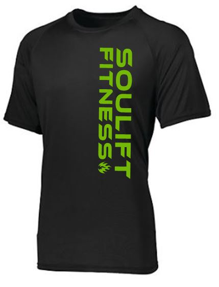 SOULIFT MOISTURE WICKING TEE VERTICAL LOGO