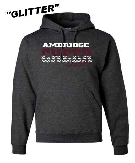 AMBRIDGE GLITTER CHEER COTTON HOODIE