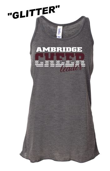 AMBRIDGE GLITTER CHEER FLOWY TANK TOP