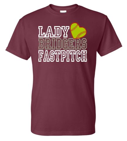 "GLITTET" LADY BRIDGERS FASTPITCH TSHIRT