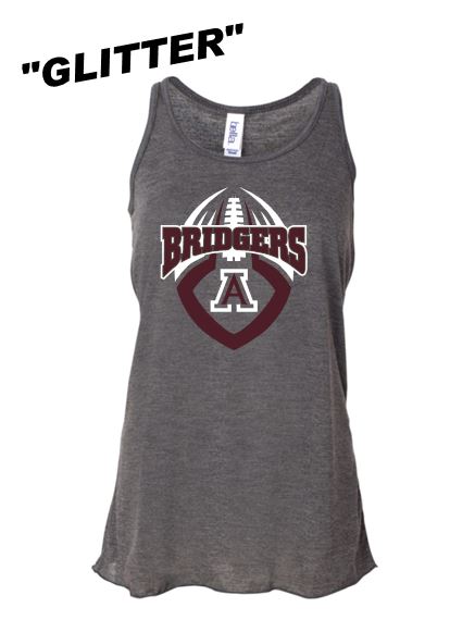 AMBRIDGE GLITTER FOOTBALL FLOWY TANK TOP