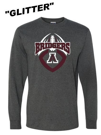 AMBRIDGE GLITTER FOOTBALL LONG SLEEVE TSHIRT