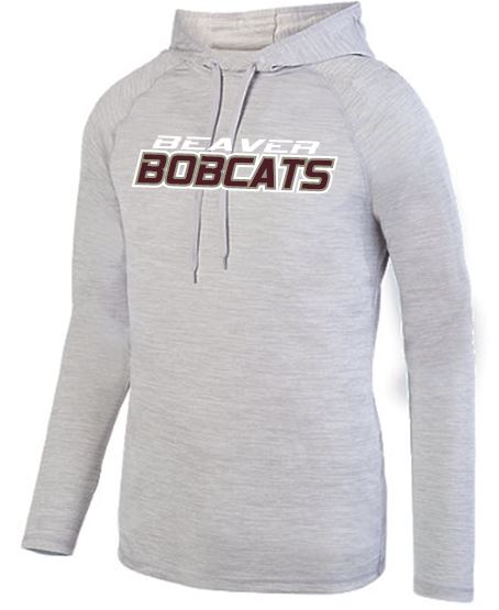 BOBCAT MENS GRAY TONAL HOODIE