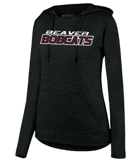 BOBCAT LADIES BLACK TONAL HOODIE