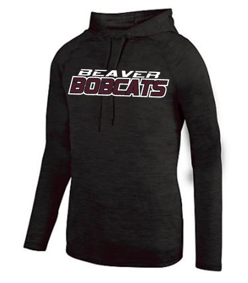 BOBCAT MENS BLACK TONAL HOODIE