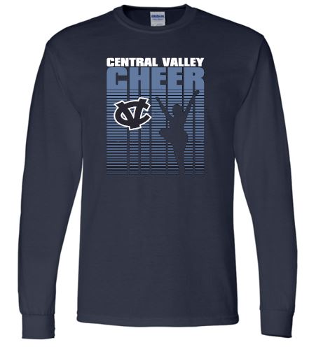 CV WARRIORS CHEER LONG SLEEVE GILDAN TSHIRT