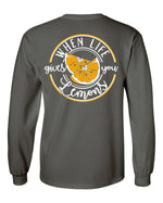 When Life Gives You Lemons Long Sleeve Gray T-shirt