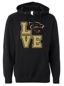 "GLITTER" LOVE PANTHERS COTTON HOODIE