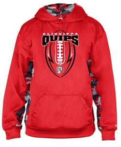 QUIP FOOTBALL RED CAMO HOODIE