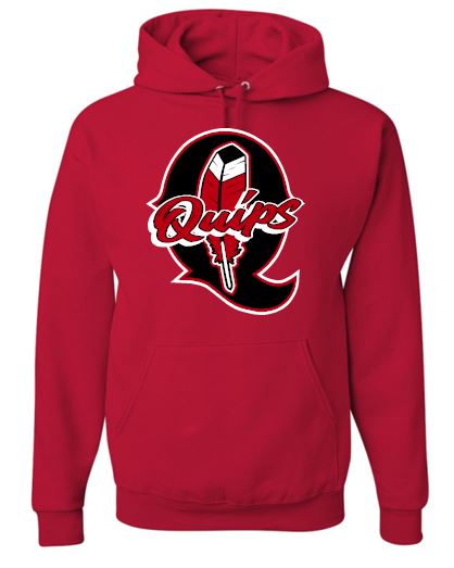 Q FEATHER RED HOODIE