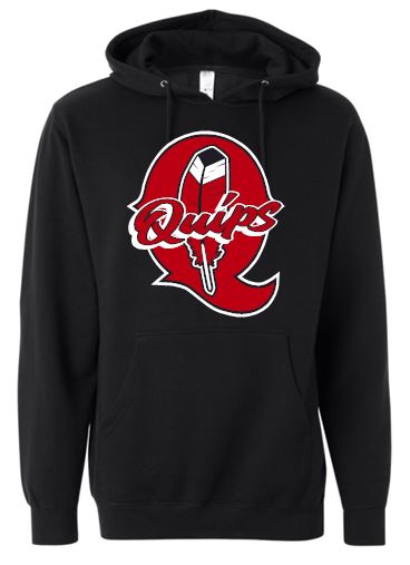 Q FEATHER BLACK HOODIE