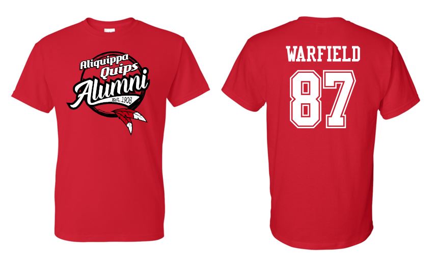 QUIP ALUMNI RED SHORT SLEEVE GILDAN TSHIRT