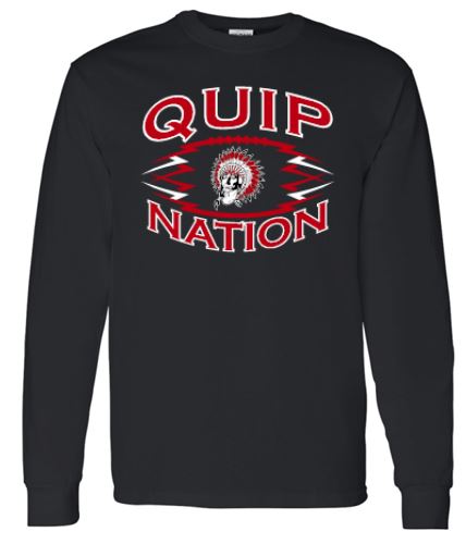 QUIP NATION BLACK LONG SLEEVE GILDAN TSHIRT