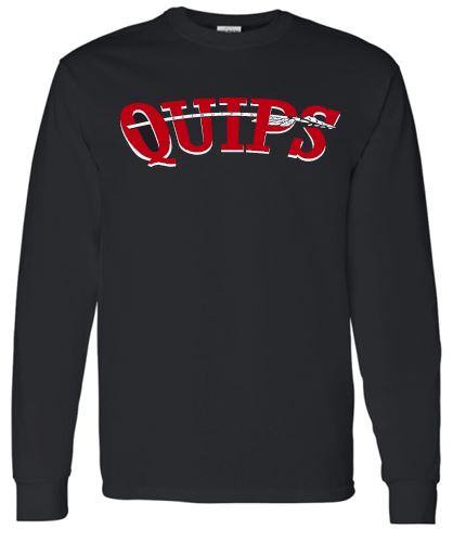 QUIPS BLACK LONG SLEEVE GILDAN TSHIRT