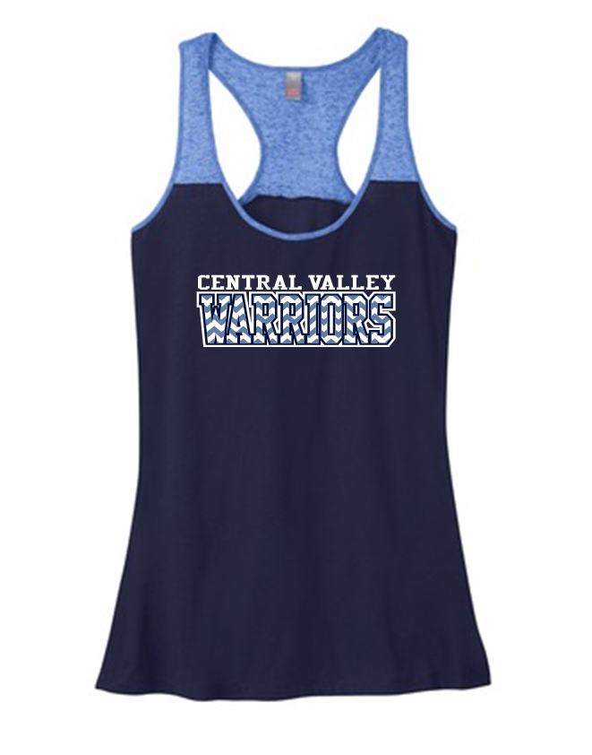 CV CHEVRON WARRIORS TWO TONE FLOWY TANK TOP