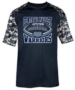 CV WARRIORS FOOTBALL CAMO MOISTURE WICKING TSHIRT