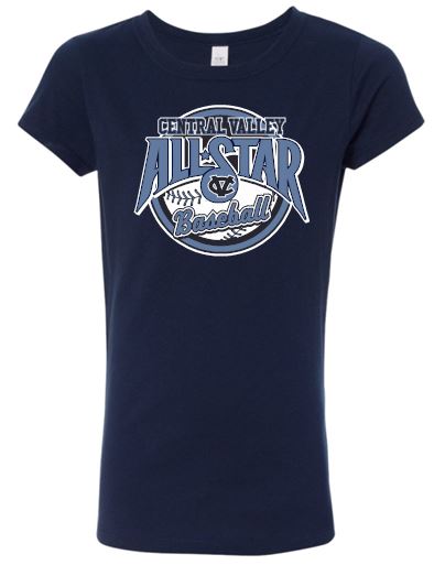 CV ALLSTARS LADIES SHORT SLEEVE BELLA TSHIRT-NAVY BLUE
