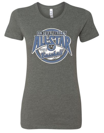 CV ALLSTARS LADIES SHORT SLEEVE BELLA TSHIRT-GRAY