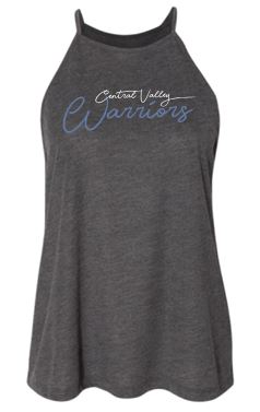 CV WARRIORS GRAY HIGH NECK FLOWY TANK TOP