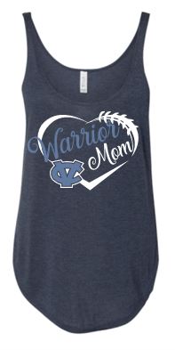 CV "GLITTER" WARRIOR MOM SIDE SLIT TANK TOP