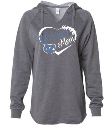 CV "GLITTER" WARRIOR MOM GRAY LADIES HOODIE