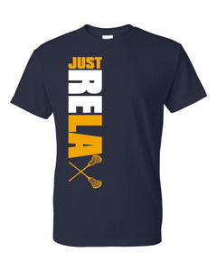 Just Relax Vertical Lacrosse Short Sleeve T-shirt