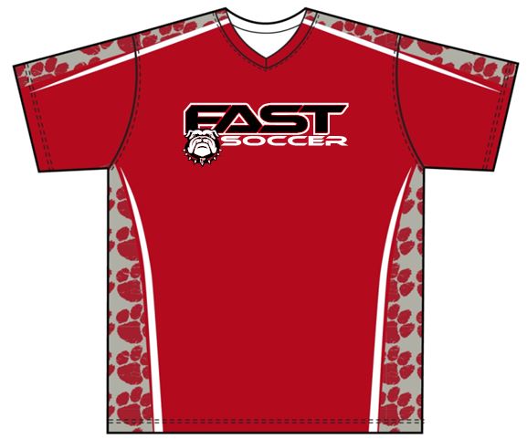 red soccer jersey