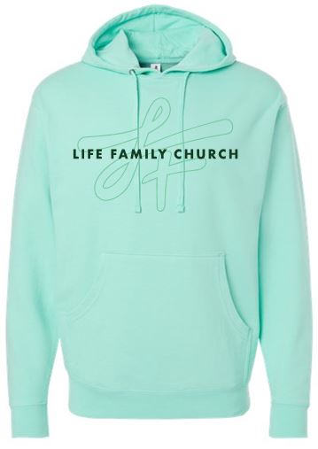 LIFE FAMILY CHURCH TEAL COTTON HOODIE