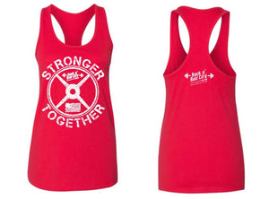 RNR CITY STRONGER TOGETHER RED TANK TOP