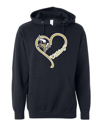 VIKING "GLITTER" HEART HOODIE